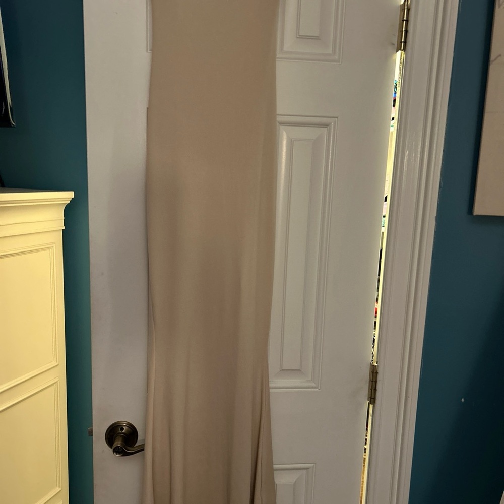 Elegant Cream Maxi Dress